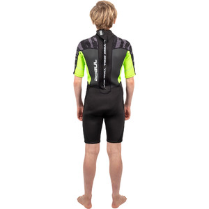 2025 Gul Junior Response 3/2mm Back Zip Shorty Wetsuit RE3322-C1 - Black / Contour Camo